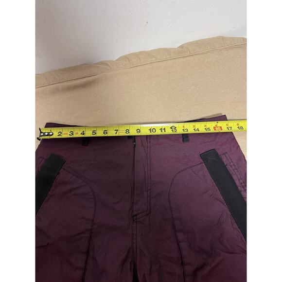 Alexander Wang Shorts Mens 32 Burgundy Black Utility Cargo Mesh Lined Zip Fly - Picture 13 of 15